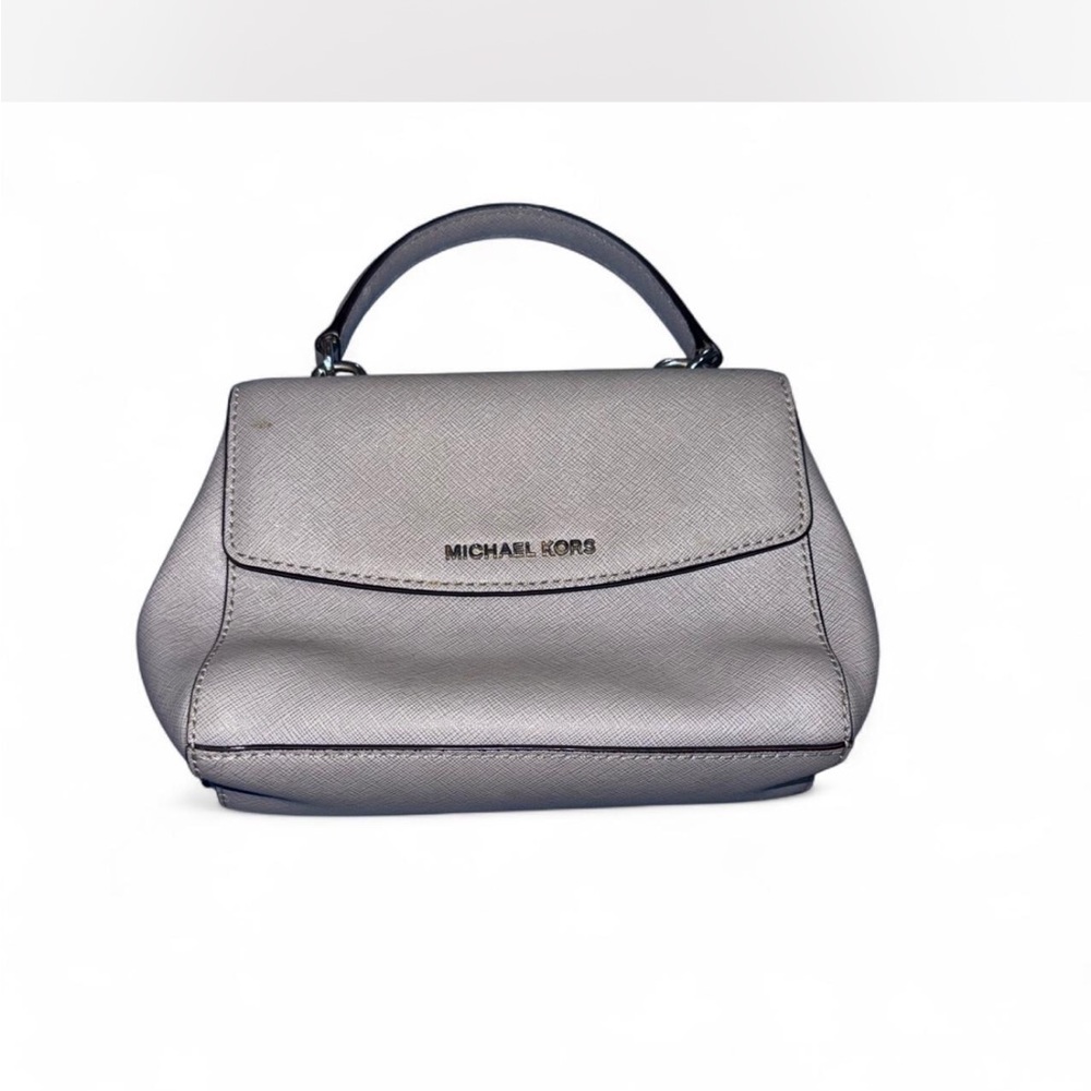 Michael Kors Gray Satchel with Structured Design
